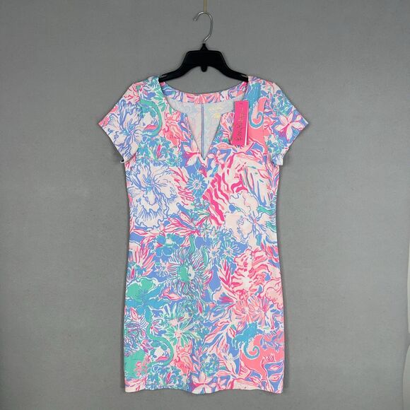 Lilly Pulitzer Dress Womens Medium Sophiletta UPF 50+  Blue Peri Resort Preppy - Picture 1 of 15